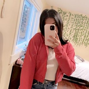 BRANDY MELVILLE CROPPED RED JACKET